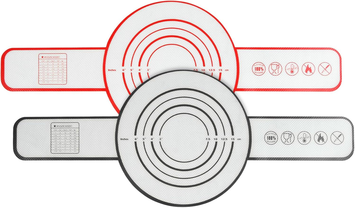 Silicone Bread Sling for Dutch Oven Baking Mat With Extra Long Handles Sourdough Bread Baking Supplies Non-Stick Silicone Mat Reusable Heat Resistant Food Grade Cooking Sheets Liners 2 PCS