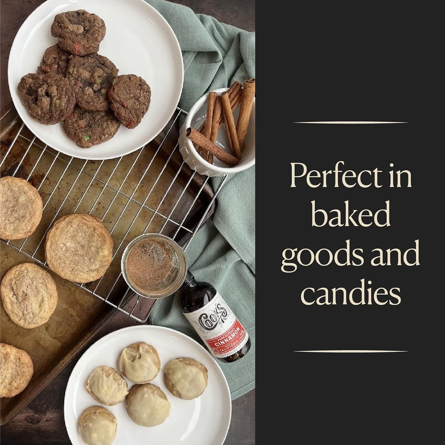 Cook's Pure Cinnamon Extract Made From Fine Ceylon Cinnamon, Premium All Natural Cinnamon Extract for Baking, Cooking, Beverages and Candies, 128 oz (1 Gallon)