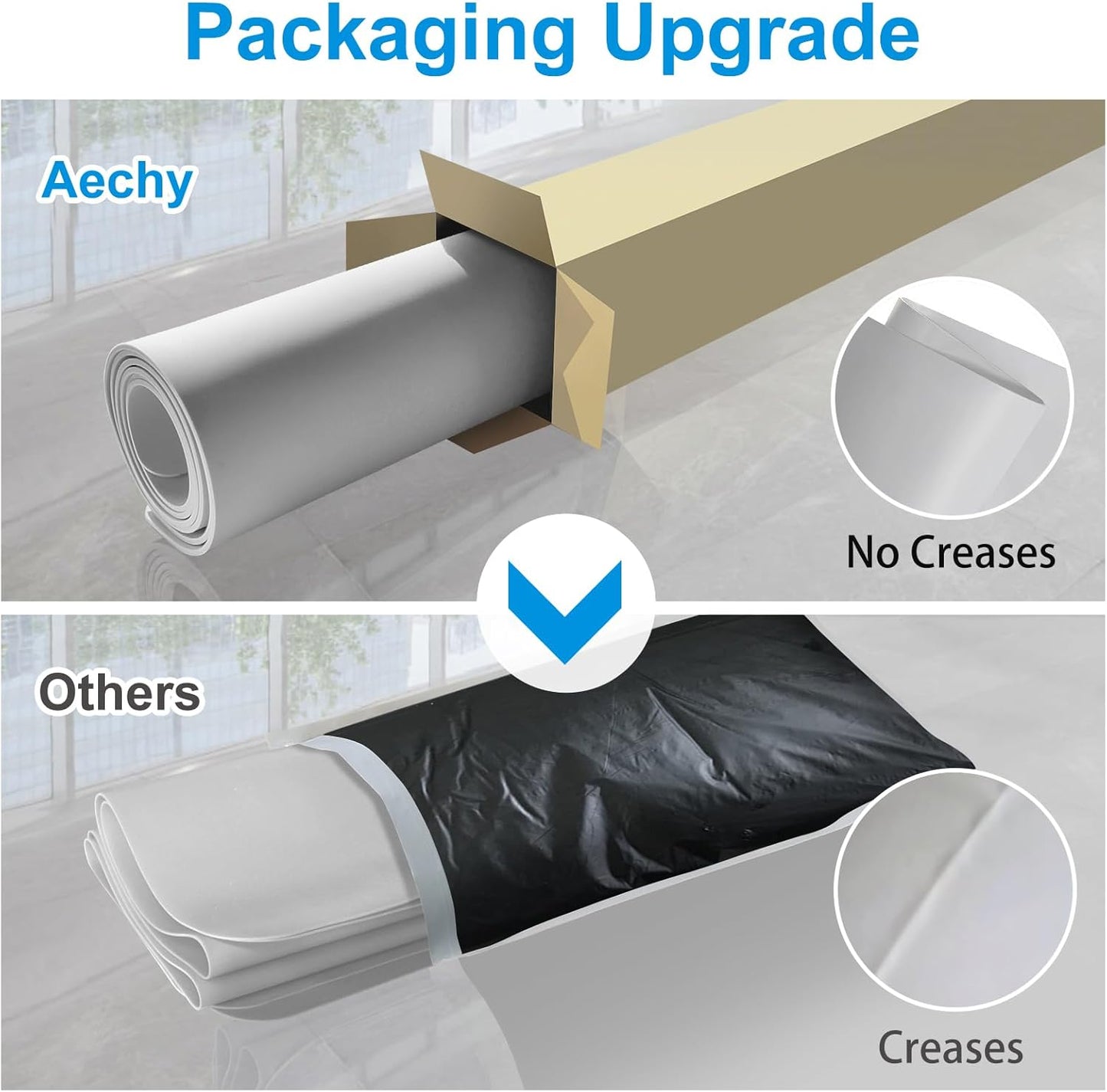 AECHY Silicone Mats for Kitchen Counter 47"x23.6"x0.08”, Largest Heat Resistant Mat Shipped Rolled Up Kitchen Island Silicone Countertop Protector Mat Nonslip Extra Large Counter Mat, Light Gray