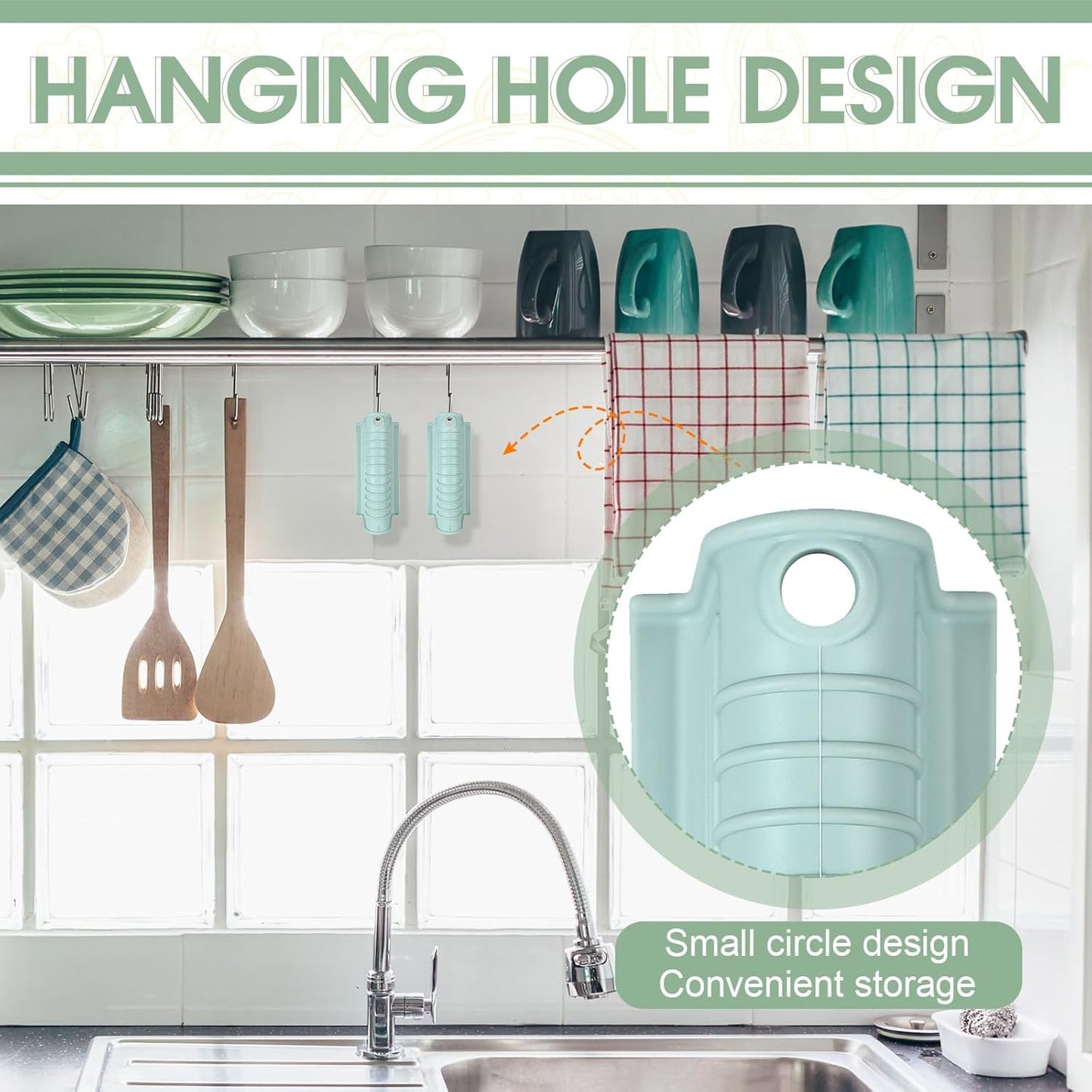 Patelai 4 Pcs Silicone Assist Hot Pan Handle Holder Pot Handle Covers for Cast Iron Skillets Holder Sleeve Nonslip Heat Resistant Pan Cover for Enameled Griddles Casserole Frying Cookware(Mint Green)