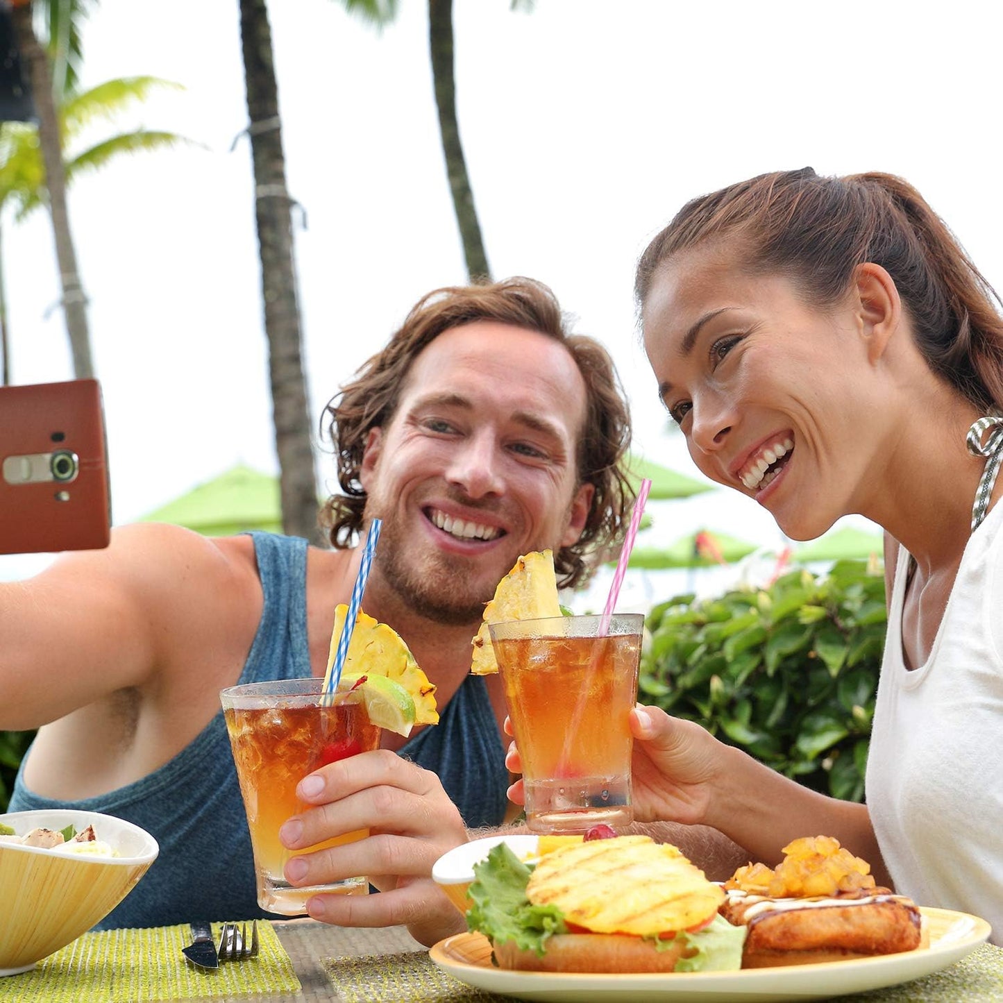 Jovitec 50 Pcs Reusable Plastic Straws with Brush 11 Inch Long Hard Plastic Straws Dishwasher Safe 10 Color Clear Replacement Drinking for 16 oz-32 oz Tumblers Cup Mason Jars Milkshakes Smoothies