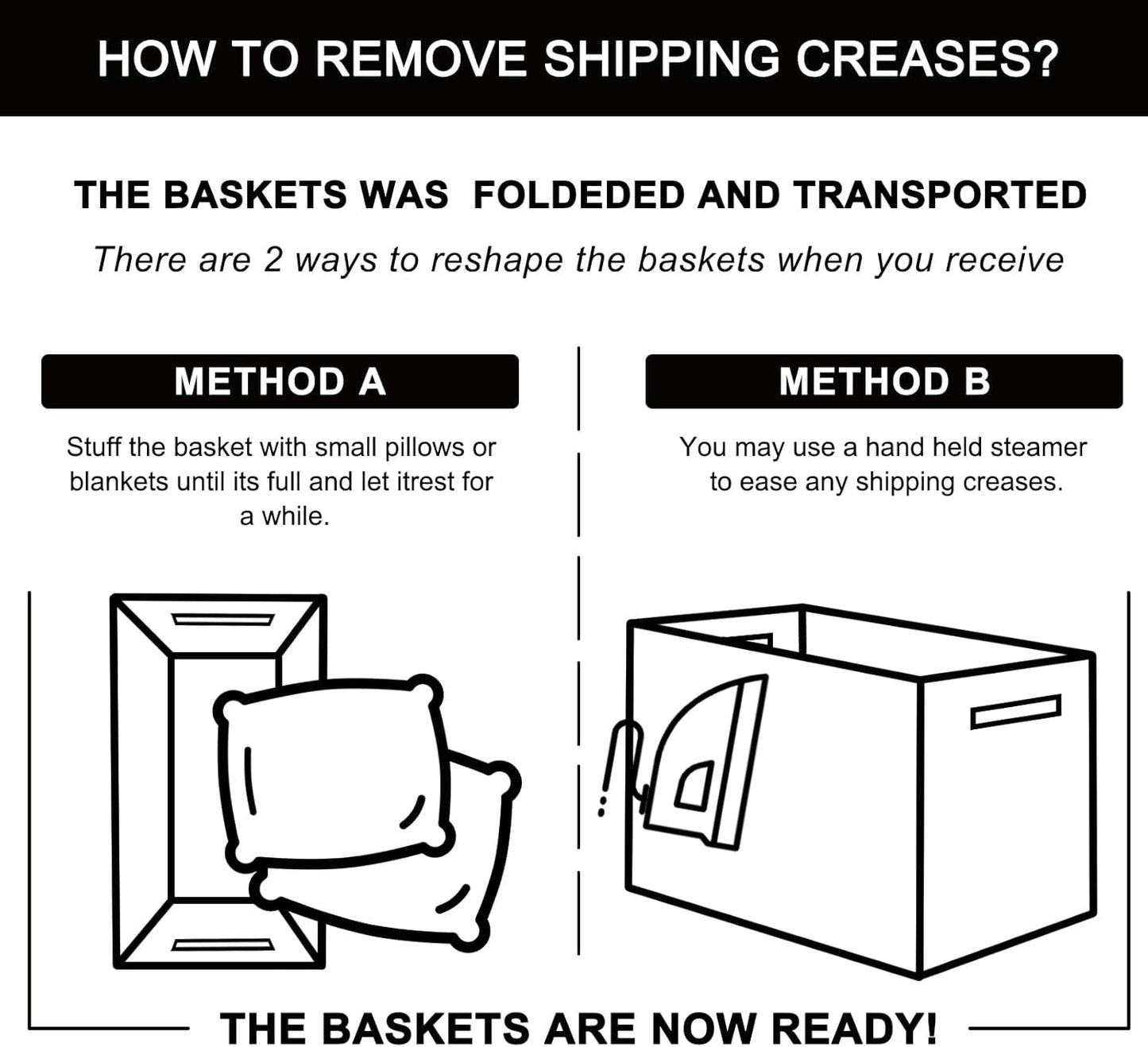 OIAHOMY 3 Pack Storage Basket for Organizing, 13''X9.85''X8.7'' Storage Bins,Woven Basket Basket with Handles, Toy Storage Basket Bin,Stylish Room Decor Basket, White & Grey variegated