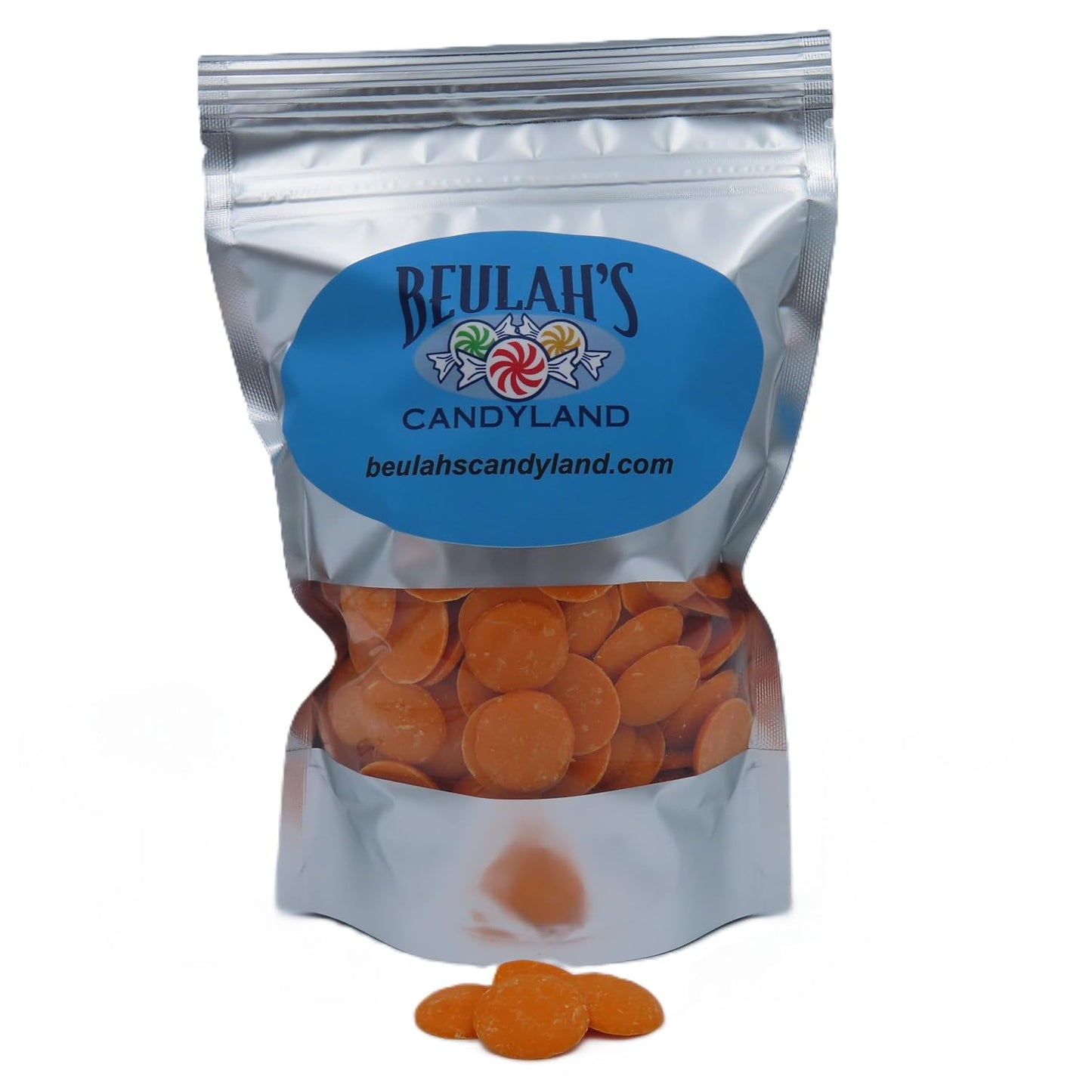 MERCKENS Coating Wafers, Orange Melting Chocolate, 1 Pound Package