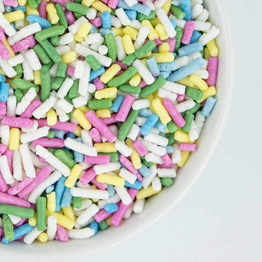 Pastel Sprinkles for Baking Cake and Cupcakes - Pastel Sprinkles Decorations in Vegan and Natural Sprinkles for Ice Cream Toppings - Cake Sprinkles in Pastel Jimmies Sprinkles for Donuts and Cookies