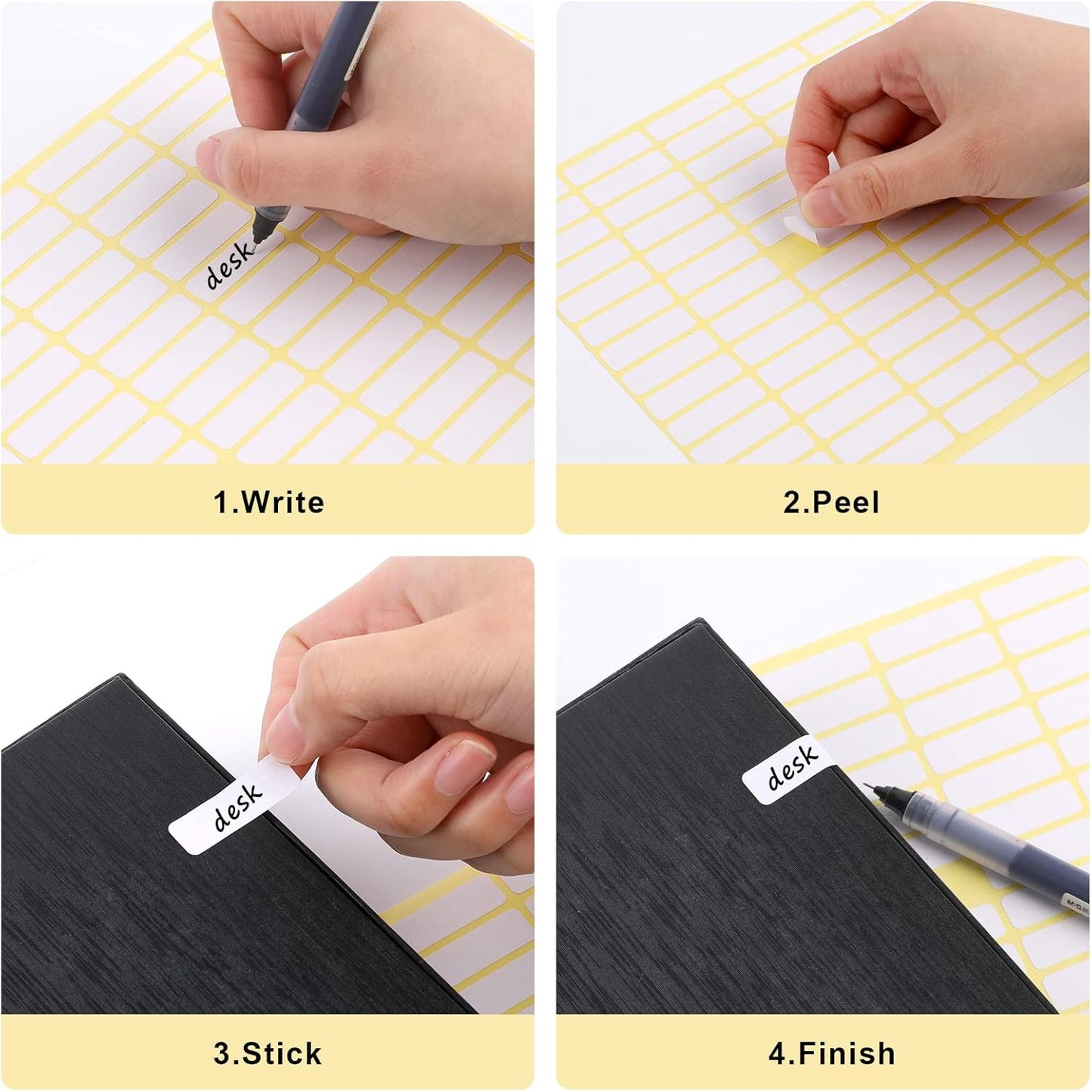 1260 Pcs Matte White Labels Stickers Small Blank Labels Removable Sticky Price Tags Labels Stickers for Jars Boxes School Office Kitchen (10 X 31 mm)