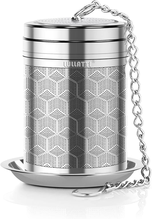 Large Tea Infuser for Loose Tea(1 Pack), 304 Stainless Steel Tea Ball Strainer, Extra Fine Mesh Tea Steeper for Brewing All Kind of Tea, Fits for Most Teapot, Cups or Mugs