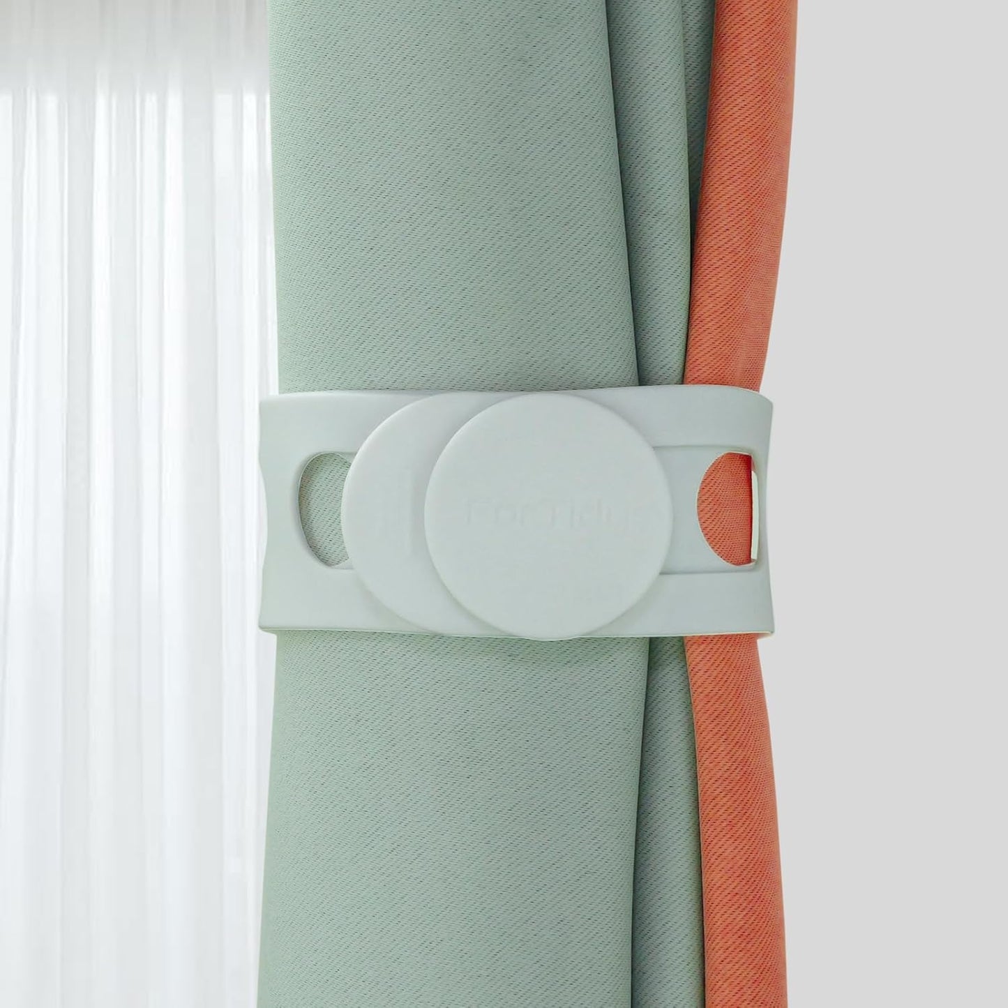 Silicone Utility Strap for Slow Cooker Lid, Pot, Bento Box, 21.65 In Reusable Elastic Self-Lock Silicone Tie for Bundling or Organizing Curtain, Cords, Yoga Mat, Camping Mat, 2pcs (Gray&White)