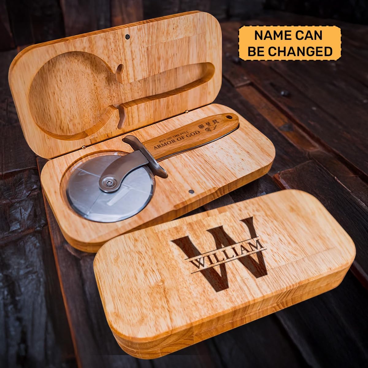 Pizza Cutter Wheel with Sharp Blade - Christian Gifts for Men, Women, Religious Gift for Husband, Birthday & Christmas Present (Armor Of God)