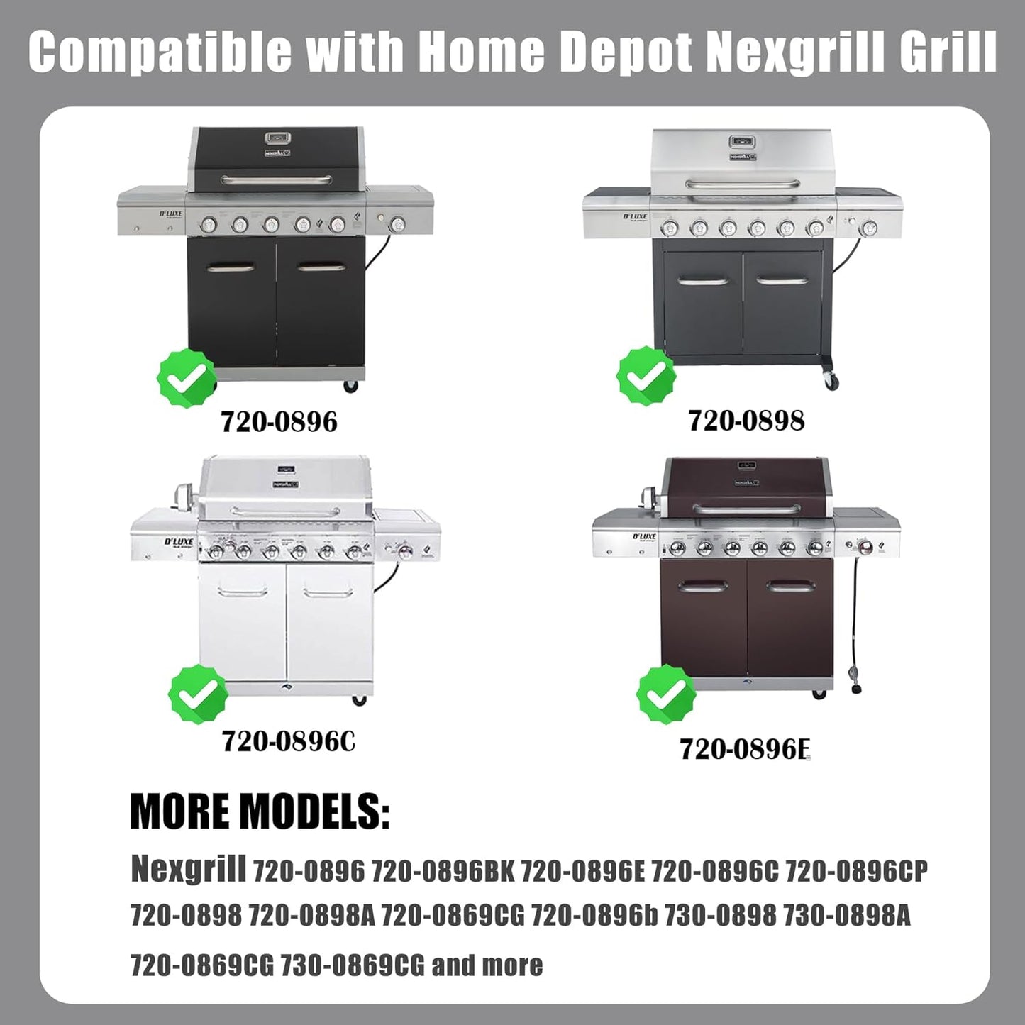 SafBbcue Full Size Griddle Inserts for Nexgrill 720-0896 720-0896B 720-0896C 720-0896E 720-0896CP 720-0898 720-0898A Flat Top Griddle for Homedepot Nexgrill 730-0898 730-0898A, Carbon Steel