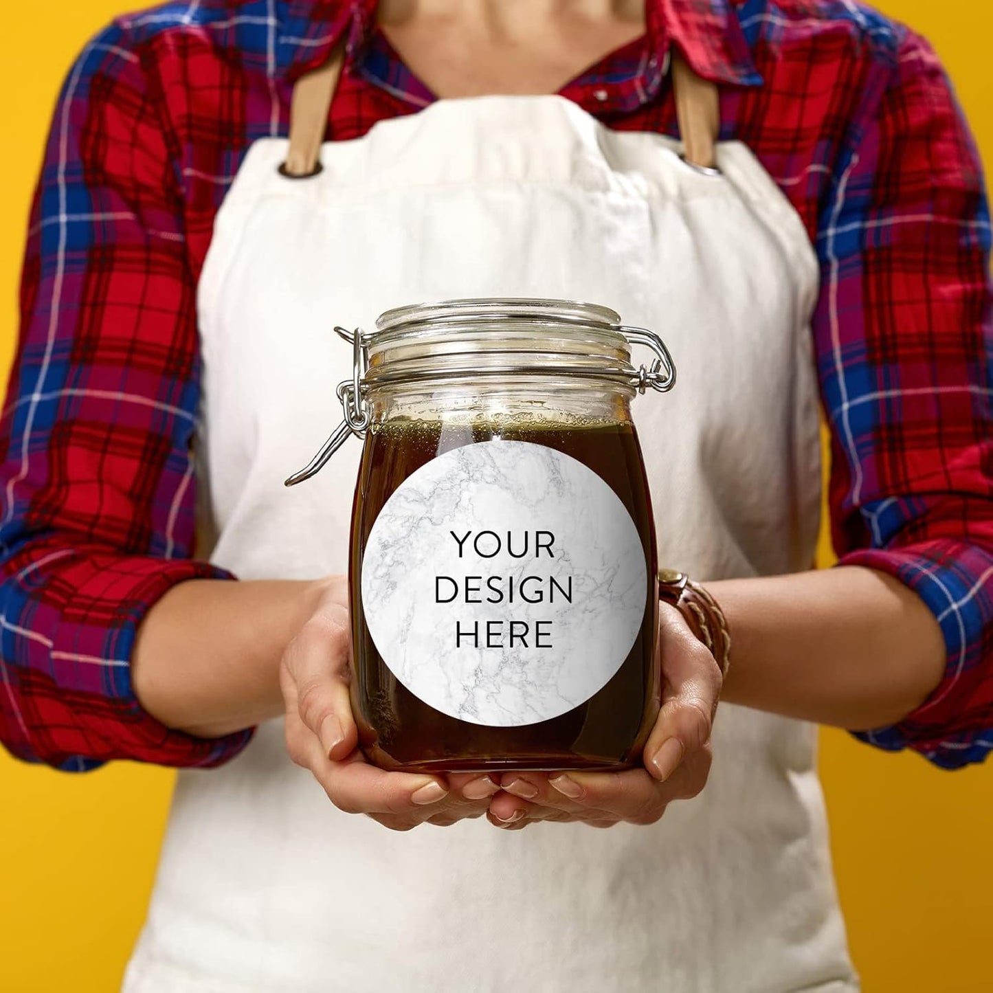 100 Custom Vinyl Stickers - Upload Your own Image, Text, Design, Logo - Personalized Logo Labels for Handmade, Packaging, Bottle, Jars, Candle, Brand Stickers (Silver Marble, 4x4)