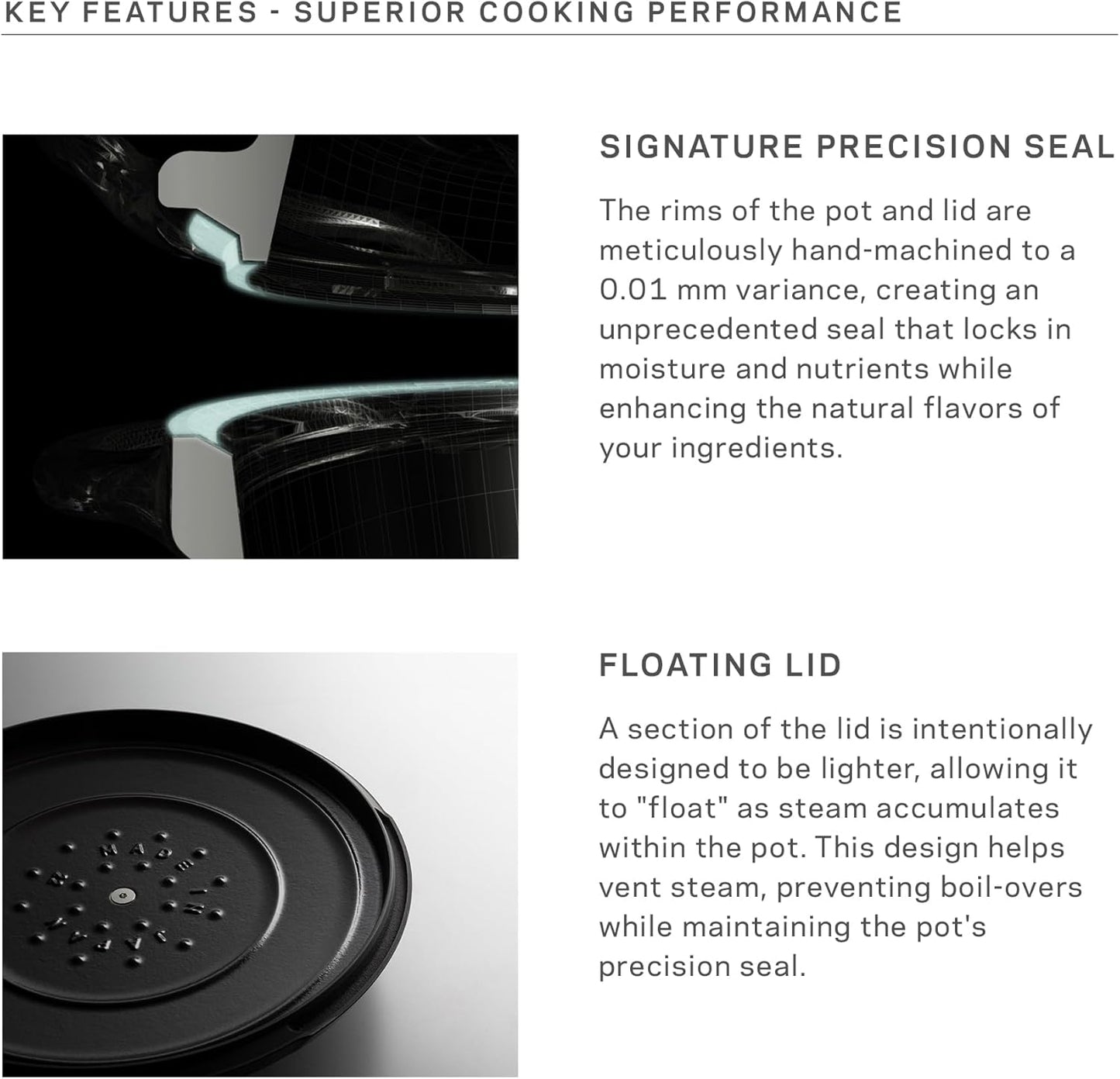 Vermicular Oven Pot 2.0 | Lightweight Enameled Cast Iron Pot | 26cm (5.9 Qt) | Non-Toxic | Induction-compatible | Dutch Oven | Made in Japan | Sea Salt White