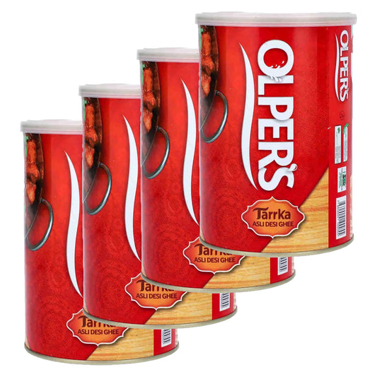 Olper's Tarrka Asli Desi Ghee 1 kg (35.27 Oz) | Pack of 4 | Authentic Clarified Butter | Ideal for Sautéing, Roasting, Baking and Curries