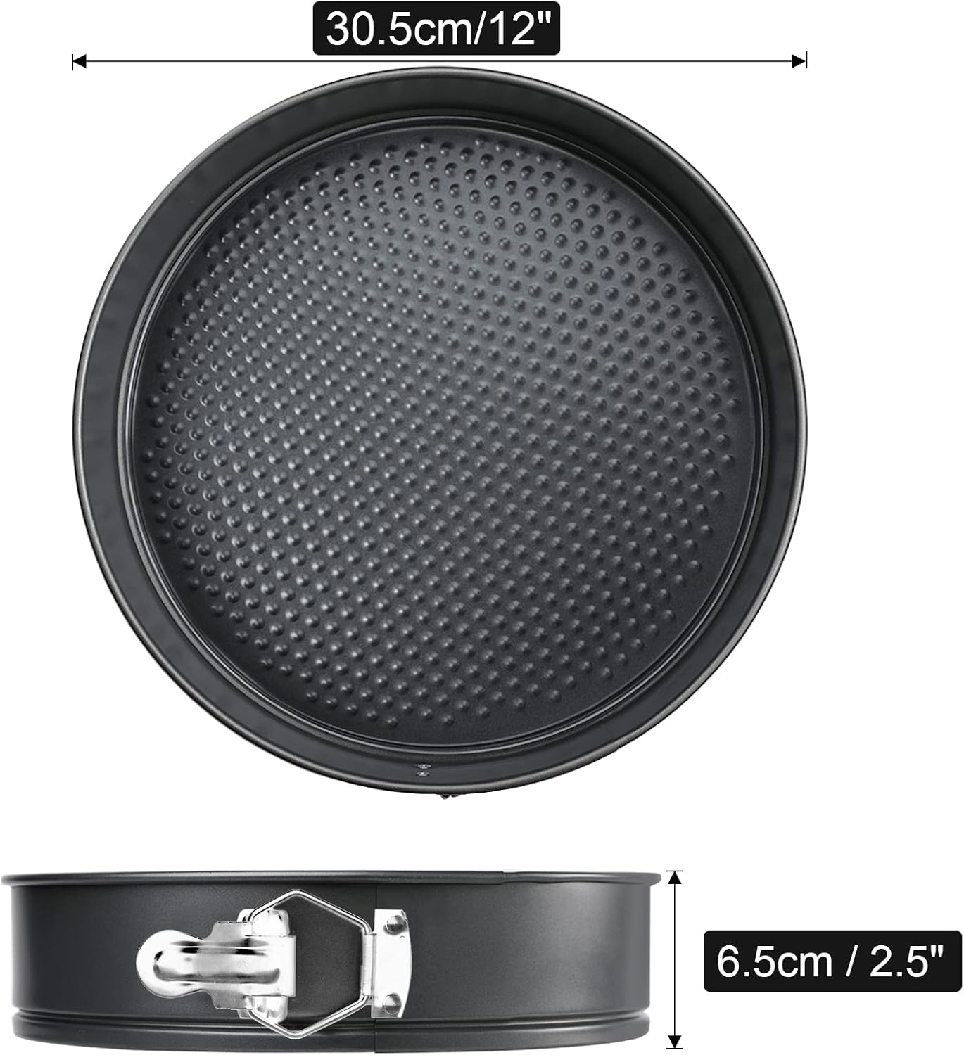 Webake Springform Pan 12 Inch, Nonstick Cheesecake Pan with Removable Bottom Large Cake Tin Baking Mold for Christmas Birthday Baby Shower