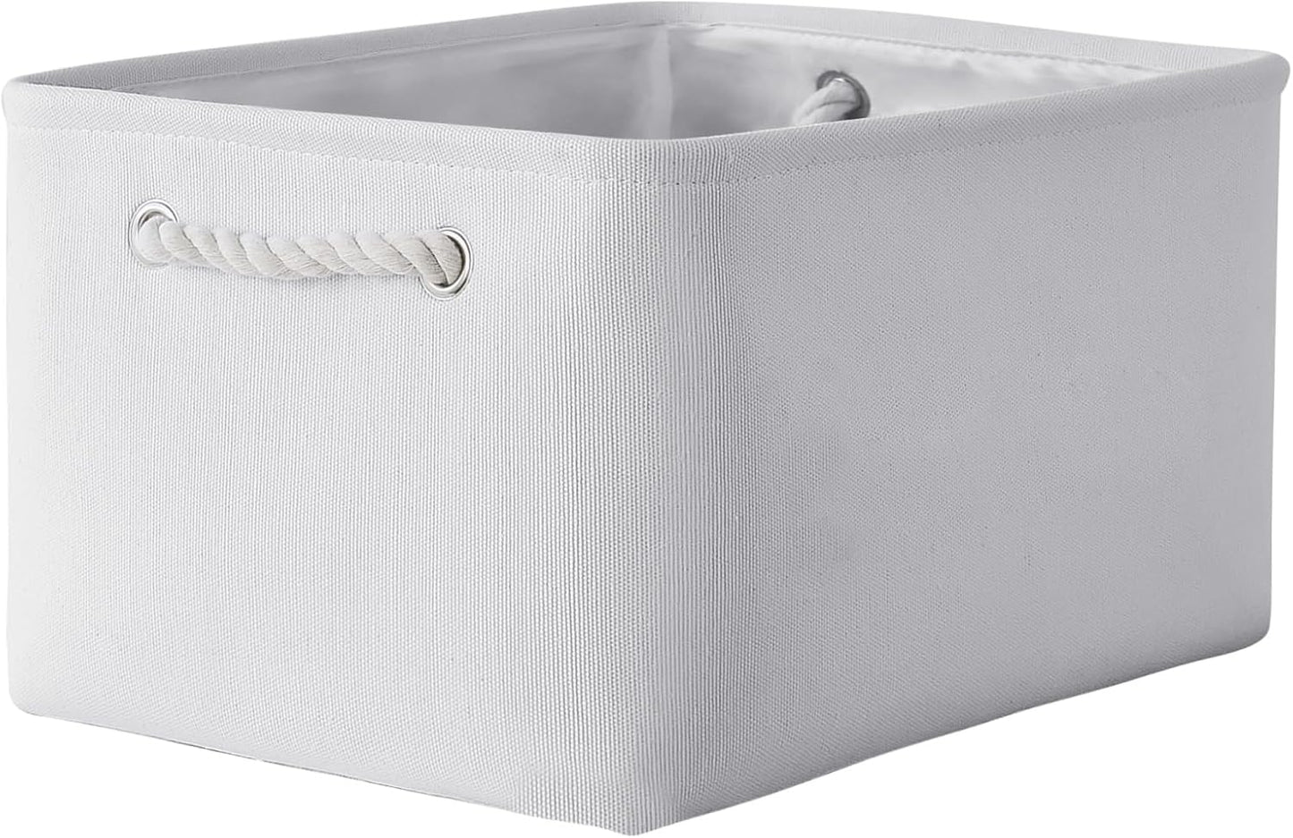 TheWarmHome Fabric Storage Bin, Large 1 Pack 15.7L*11.8W*8.3H Storage Basket for Home Storage and Organization, Shelf Basket with Cover for Living Room Bedroom Closet（White