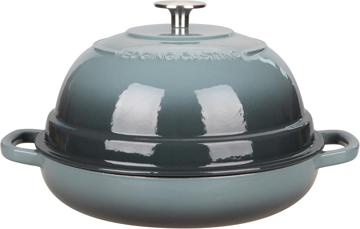 Enameled Cast Iron Dutch Oven Pot with Lid, Round Bread Oven for Homemade Sourdough Bread Baking, 6 Quart, Slateblue