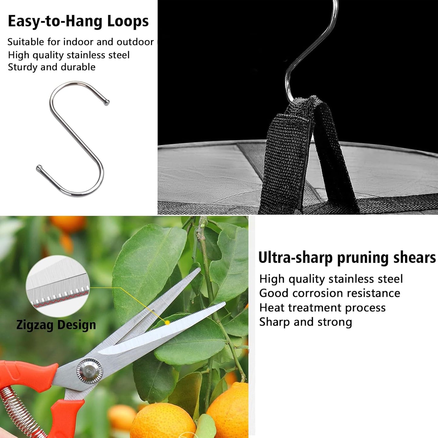 Herb Drying Rack, Breathable Mesh, 8 Layers, Black, Nylon, Polyester, Hanging, Foldable, 8x24x24 Inches, 17 lbs Capacity, For Herbs, Meat, Plants, Fish, Clothes, Nuts