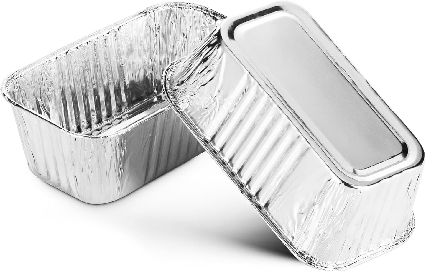 MontoPack Aluminum Mini Disposable Loaf Pans | Deep Half Size 6 x 3.5” Extra Thick Foil Bread Containers for Baking, Food Storage & Takeout | Eco-Friendly & Recyclable | Bulk 100-Pack of 1 Pound Trays