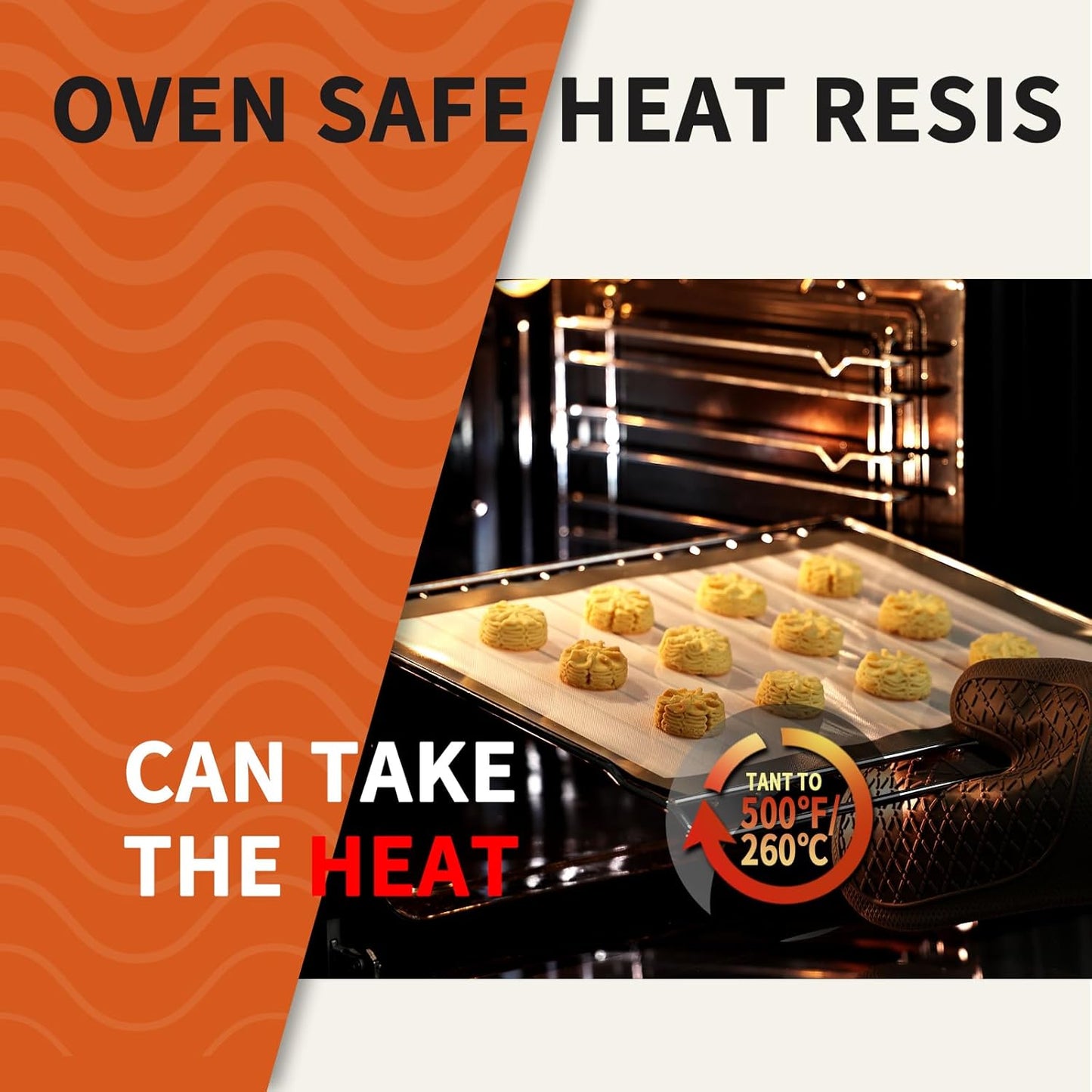 KitchenRaku 2-Pack Silicone Baking Mat, 16.5"x11.6" Reusable Silicone Baking Sheets for Oven, BPA Free Nonstick Bakeware Mats for Cookies, Macarons, Bread and Pastry