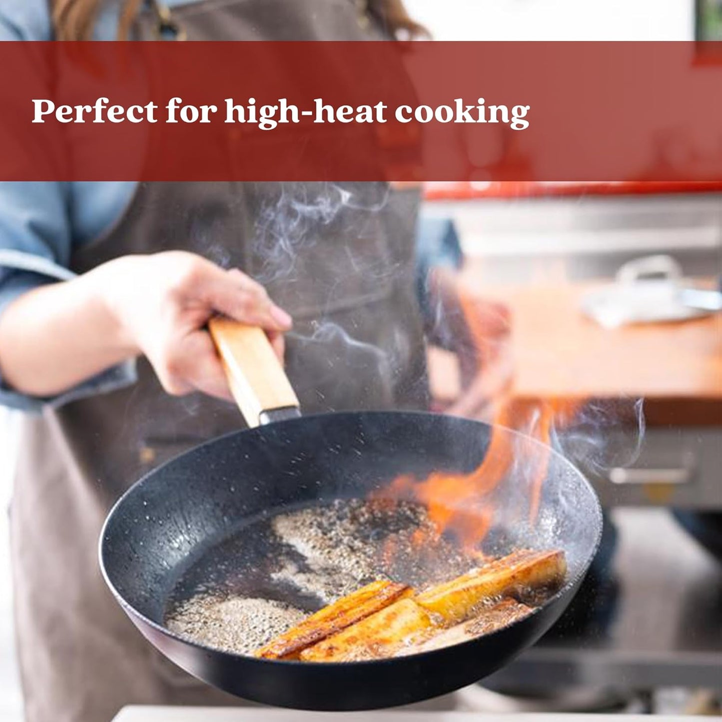 Alva Forest 8” & 11” Blue Carbon Steel Pan Set – Pre-Seasoned, Natural Nonstick, PFAS/PFOA/PTFE-Free – Healthy, Non-Toxic Frying Pans for All Stovetops & BBQ