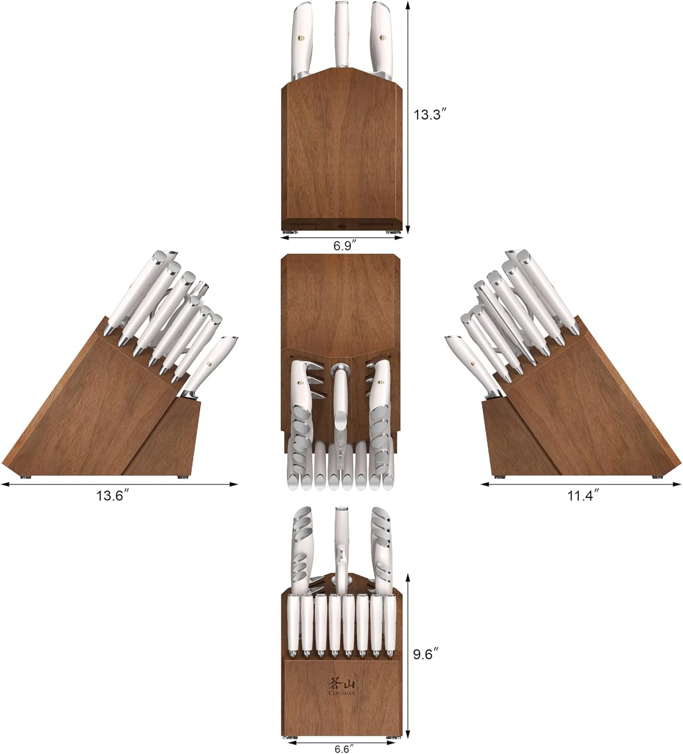 Cangshan L1 Series 23-Piece Classic Knife Block Set, Forged German Steel, 1027549