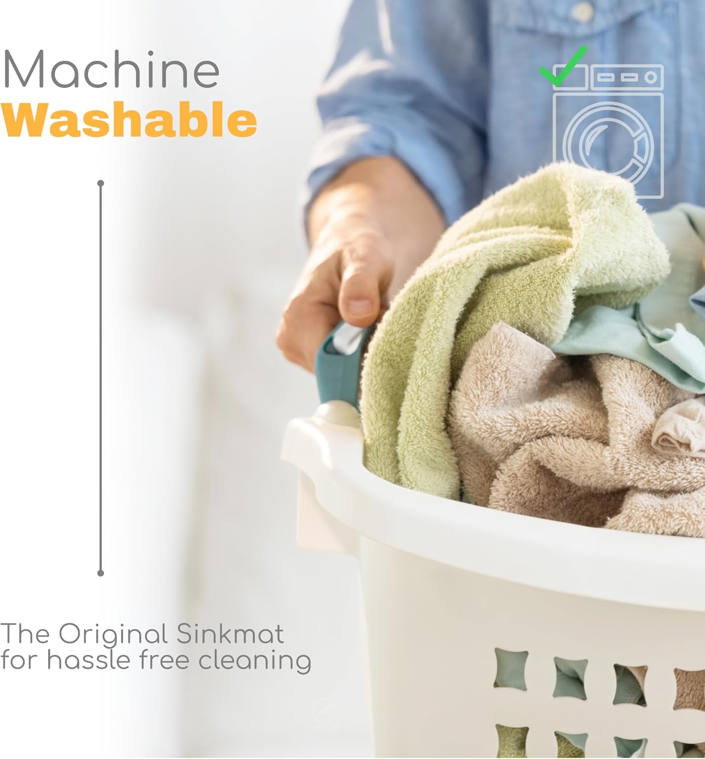 The Original Ternal Sinkmat Drip Catcher & Splash Guard, Faucet Mat for Sinks – Absorbent Microfiber, Machine Washable Counter Protector & Drying Mat for Kitchen, Bathroom or RV [Grey, 15in, 1 Pack]