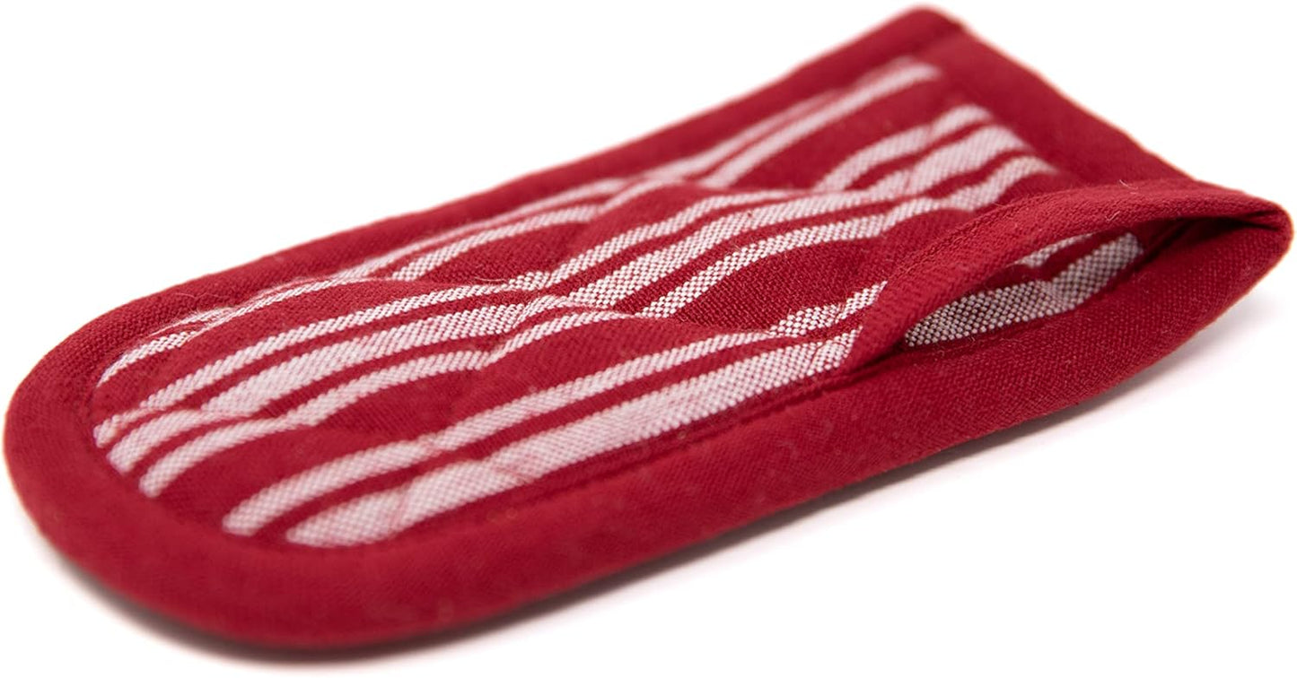 Sticky Toffee Pan Handle Covers for Cast Iron Skillet, Set of 2, Red Heat Resistant Sleeves, 3 x 6 in, Oeko-Tex Cotton Hot Pot Holders