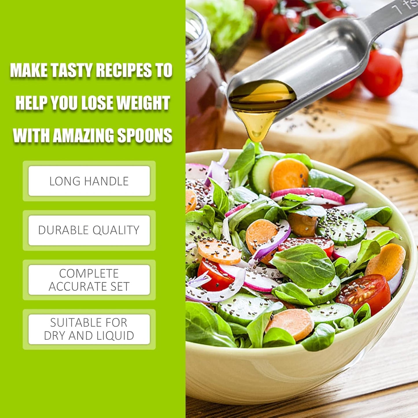 1PCS 1/4Teaspoon (1.25ml) Single Measuring Spoon, Individual Stainless Steel Long Handle Measure Tablespoon Only