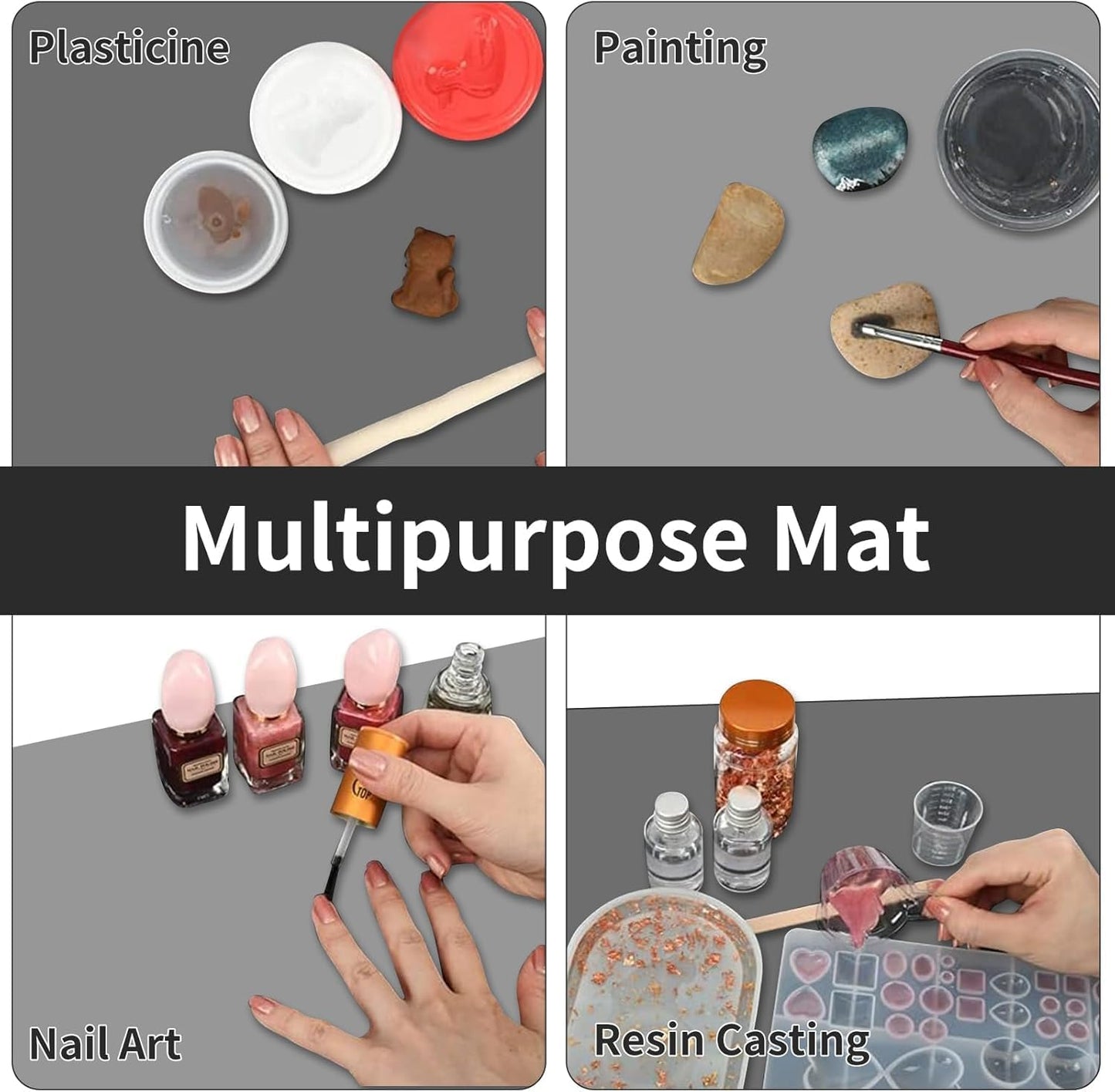 2MM Thick Large Silicone Mat, 47.2"x23.6"(120cmx60cm) Silicone Mats for Kitchen Counter, Heat Resistant Mat, Non-Slip Kitchen Counter Mat, Waterproof Countertop Protector for Craft, Translucent Brown