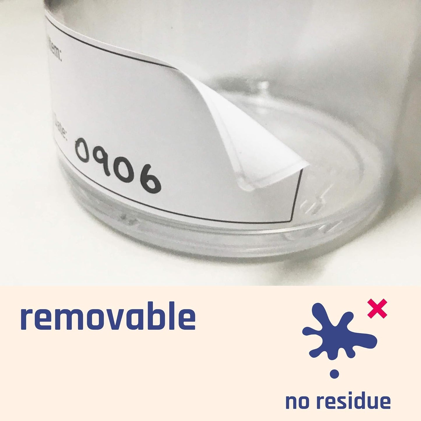 1500 Pack, 2" x 1", Removable Food Storage Freezer Date Labels Stickers