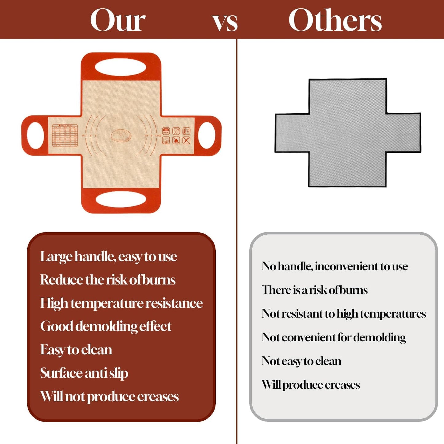 Silicone Bread Loaf Pan Liners, 2 PCS Non-Stick & Easy Clean Reusable Silicone Bread Sling with 4 Handles, Loaf Pan Lifter Liner, for 9.5 x 5 inch Loaf Pan