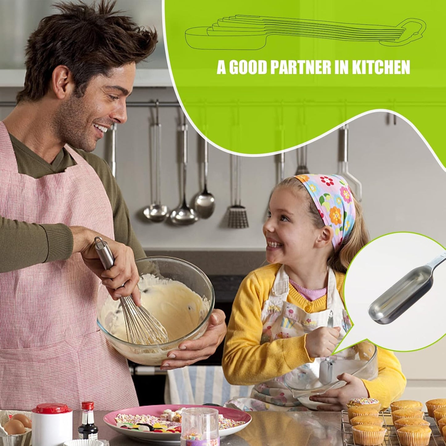 2PCS 1/2Teaspoon (2.5ml) Single Measuring Spoon, Individual Stainless Steel Long Handle Measure Tablespoon Only