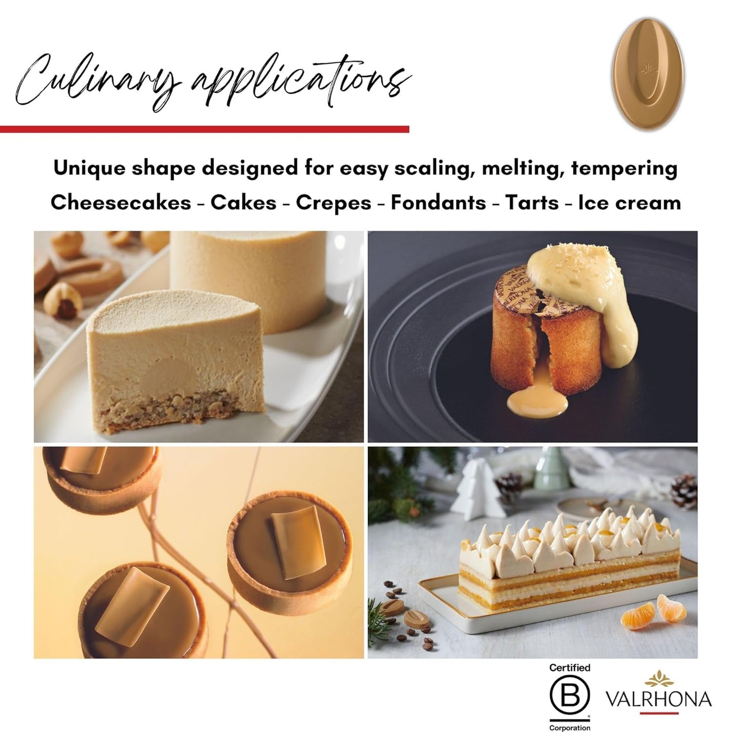 Valrhona Premium French Baking Blonde Chocolate Discs (Feves). DULCEY 35% Cacao. Creamy, Caramel Cookie Flavor Notes. Easy Melt & Tempering. Creamy, Balanced, For Luscious Frostings. 250g (Pack of 2)