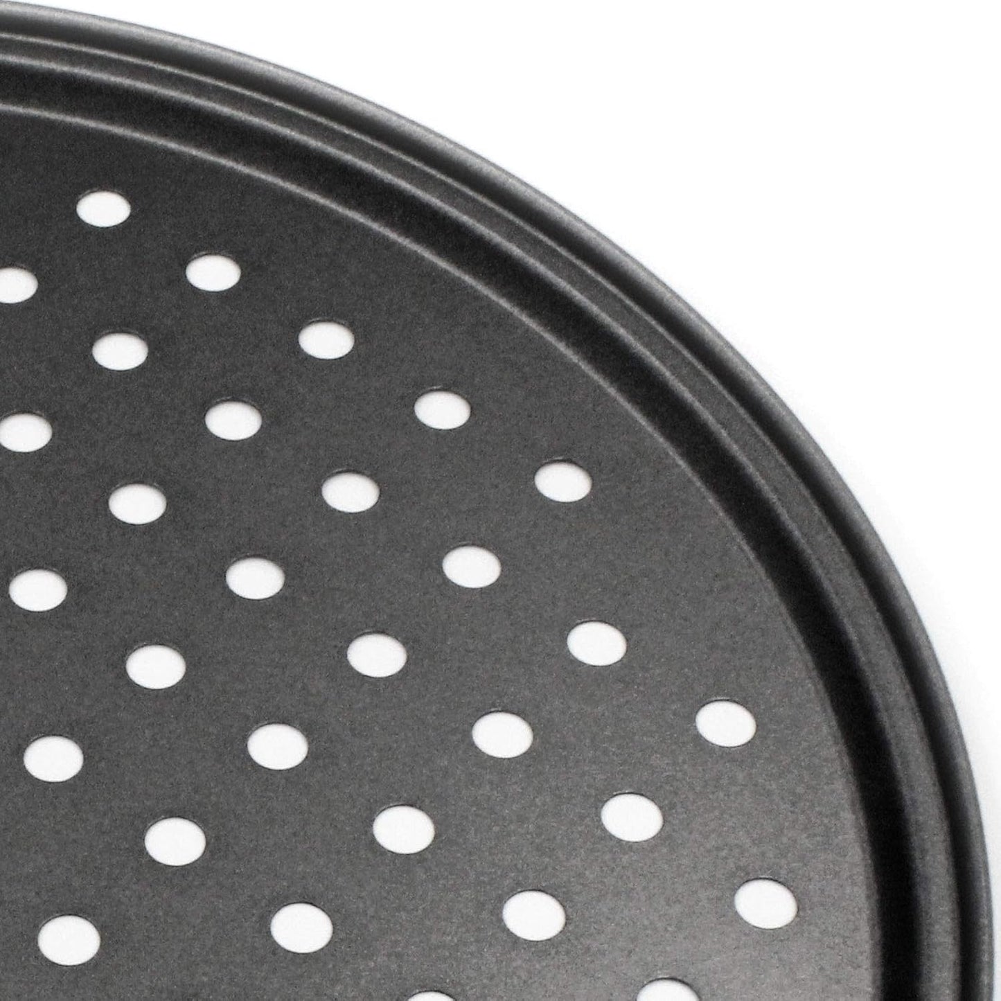 Handook Pizza Pan for Oven, Nonstick Pizza Pans, Carbon Steel Pizza Pan with Holes, Pizza Baking Pan for Oven Baking Supplies, for Home Baking Kitchen Oven Restaurant (12 Inch)