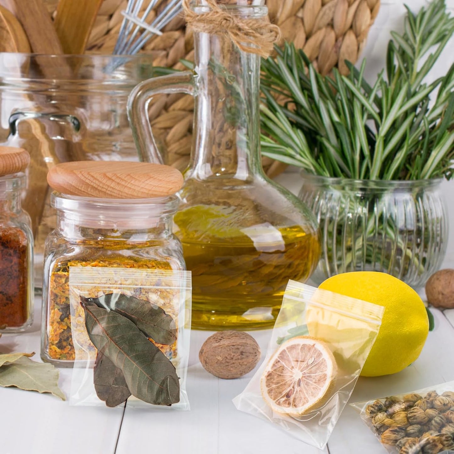 240Pcs 3x3 Zip Lock Bags, Clear Small Plastic Baggie for Pills, Rings, Snacks, Reclosable Seal