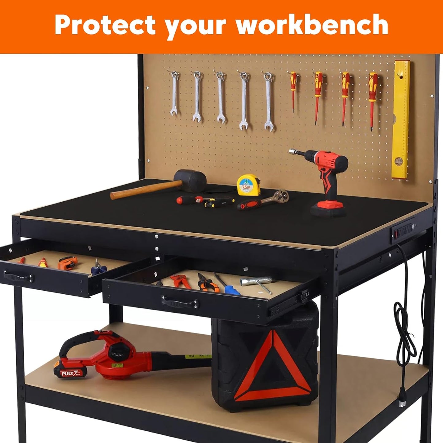 Extra Large Silicone Mats for Kitchen Counter, Dining Table Top Protector, Workbench Countertop Protector, Skin-Friendly Surface Heat Resistant Mat, Freely Cuttable(Black, 24" x 80" x 1.6mm)