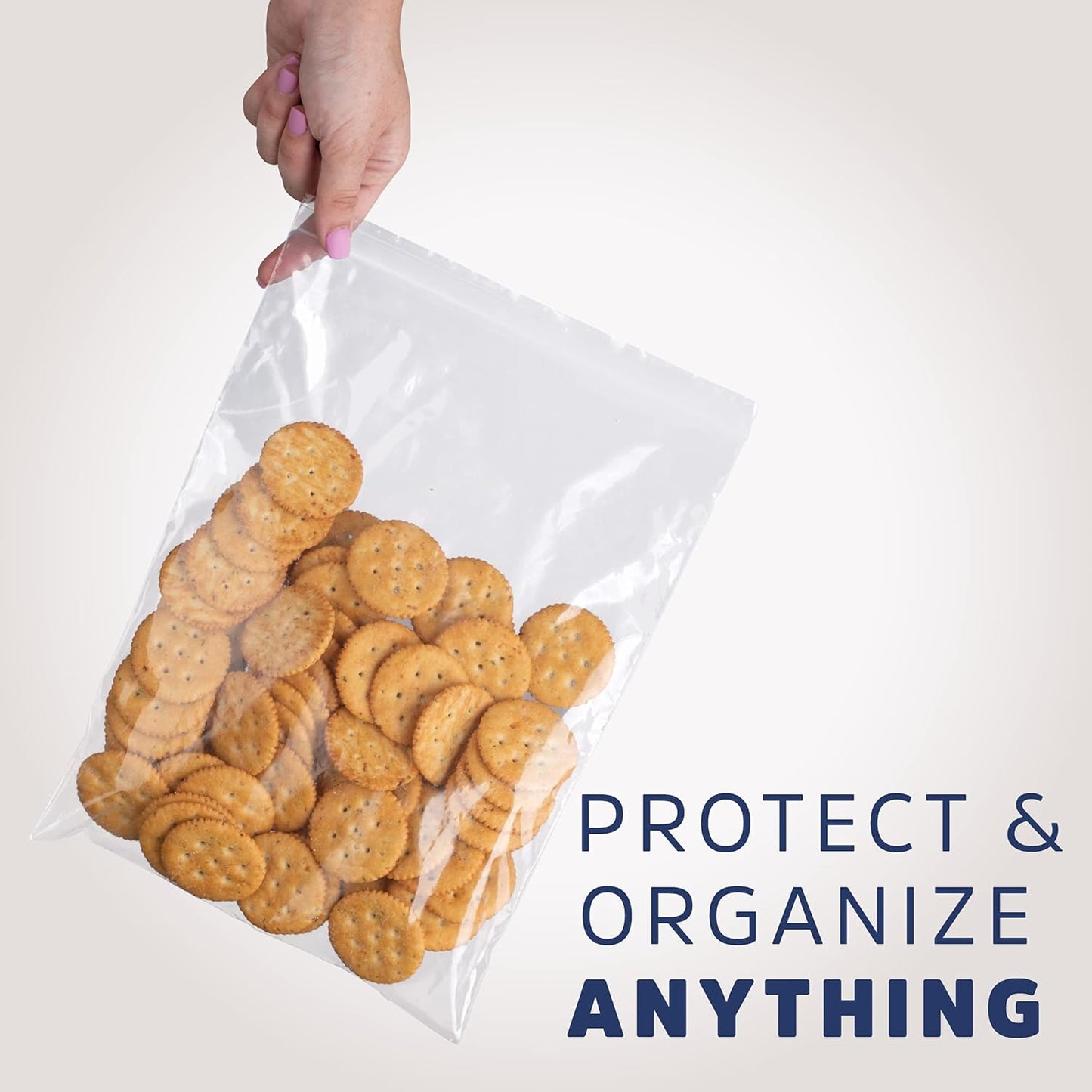 GPI - 9" x 12" - 100 Count, 2 Mil Thick, Clear Reclosable Zip Plastic Poly Bags with Resealable Lock Seal Zipper. for A4 Letter Size Paper, Apparel, Clothing, Food, Household & Office Supplies