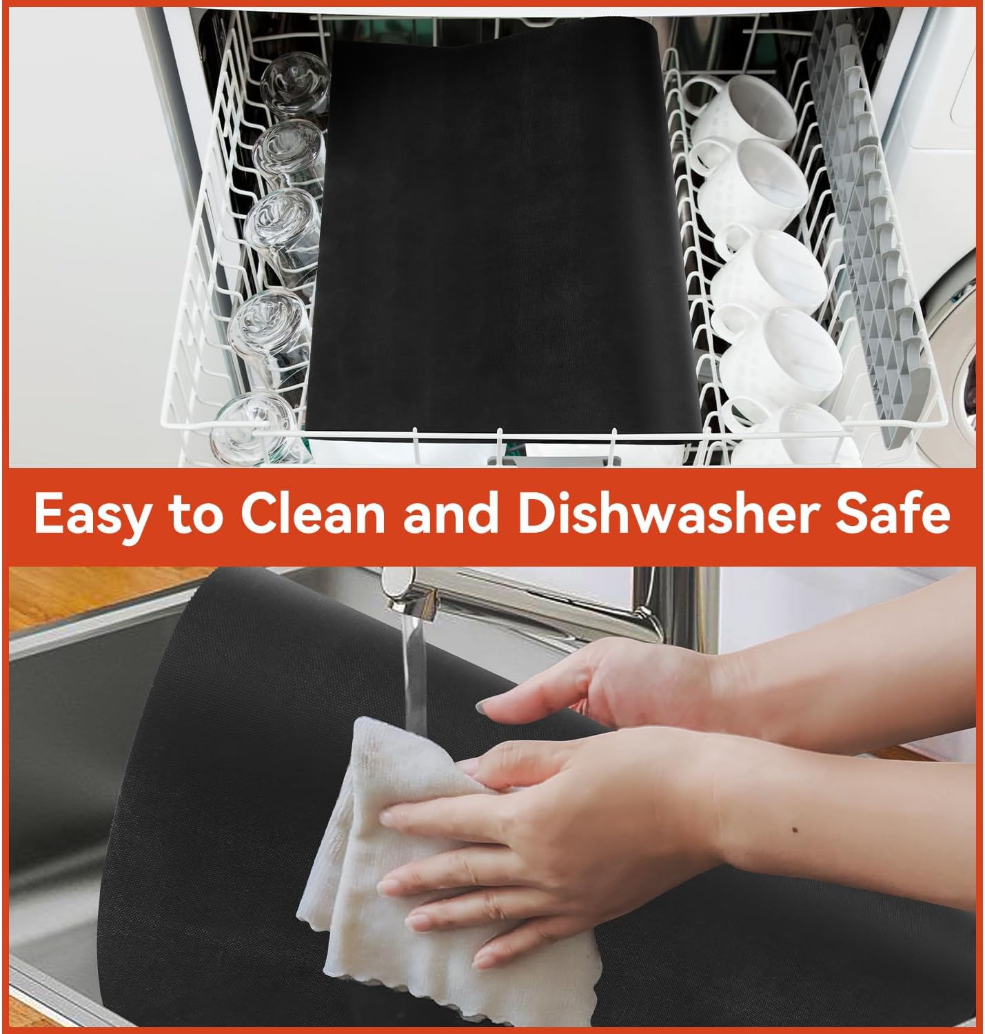 Oven Liners for Bottom of Oven, 2 Pack Reusable Large Thick Heavy Duty Teflon Oven Mat Set, Non Stick Oven Mats for Bottom of Electric Oven Gas Oven Toaster Oven Microwave Stove Grill, Easy to Clean