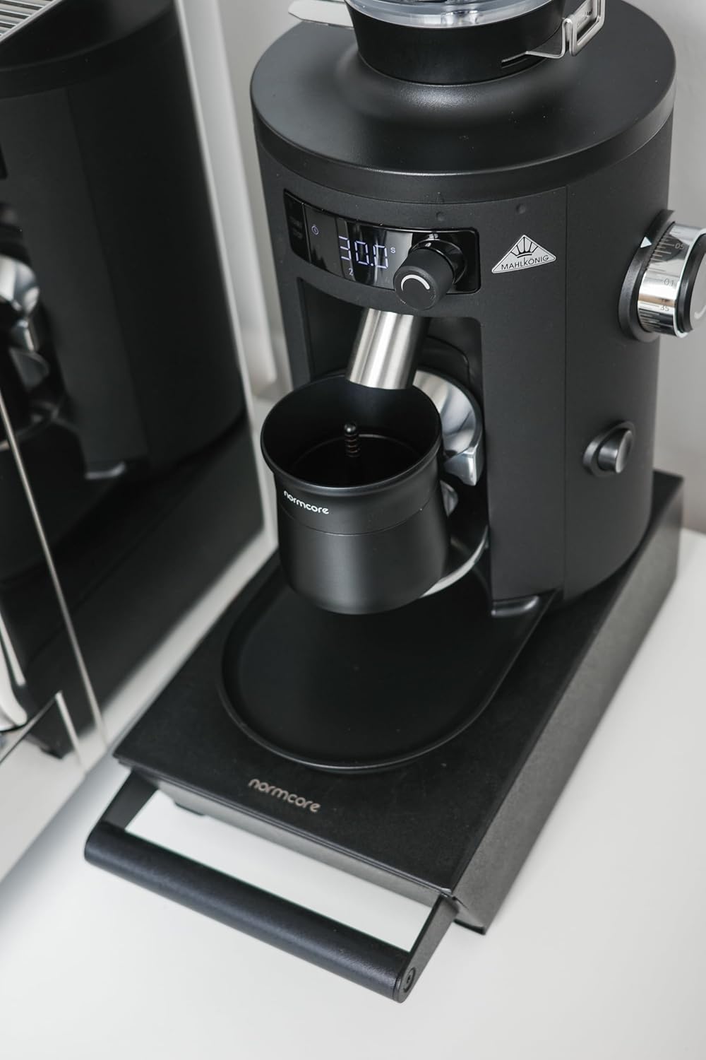 Normcore Espresso Knocker Drawer, Coffee Knock Box with Shock Absorbing Removable Knock Bar and Non-Slip Base, 304 Stainless Steel, Size: M