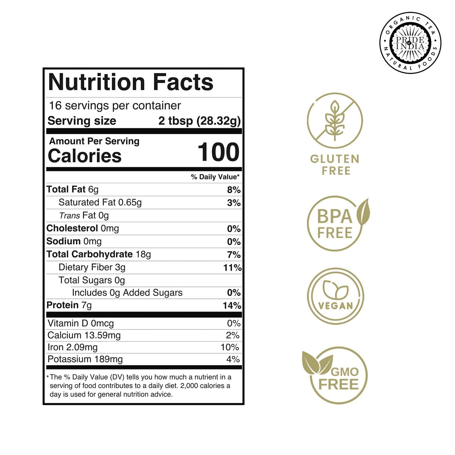 Pride of India - PACK of 6 - Red Lentil Flour 1 lbs (454 gm) Hint of Sweetness Slightly Nutty Earthy Flavor Freshly Milled in Small Batches | Used for Cooking Baking Thickening Coating