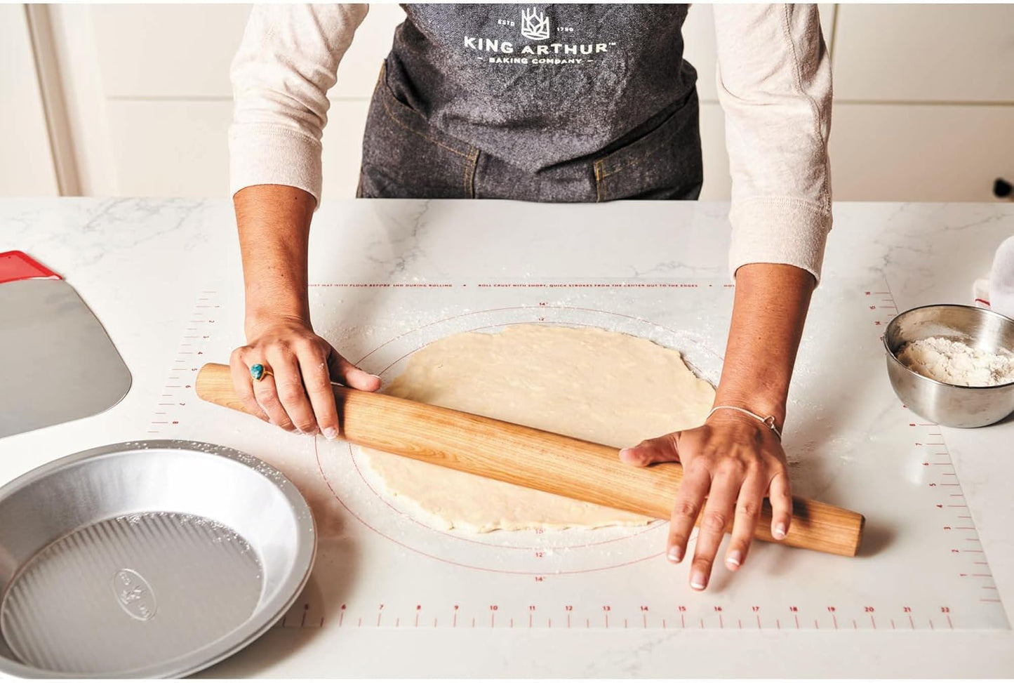 King Arthur Baking Company Rolling Mat, Non-Slip Non-Stick Silicone