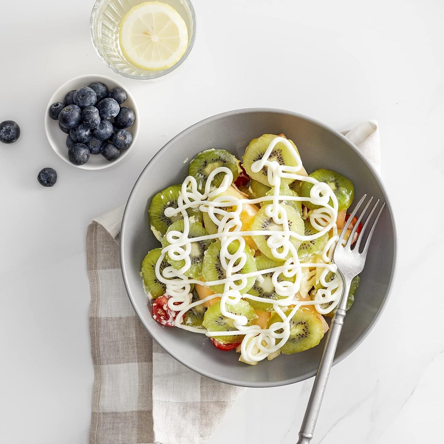 Y YHY 8.5'' Pasta Bowls Set of 6, 30oz Large Salad Serving Bowls for Kitchen, Porcelain Wide Shallow Soup Bowl Plates for Dinner, Microwave Dishwasher Safe, Matte Gray