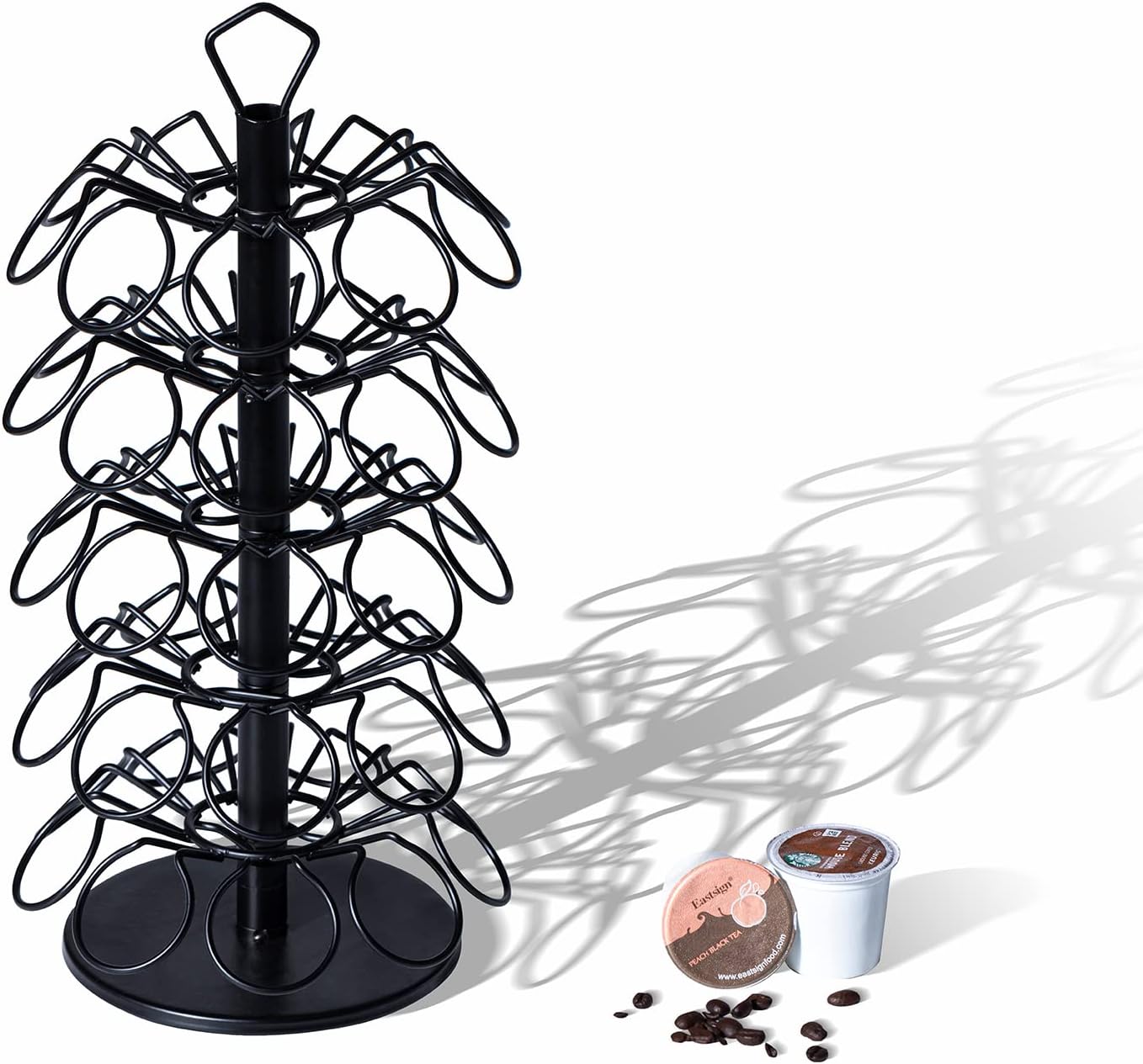 Rice rat K-Cup Storage Coffee Capsules Pod Holder Carousel Capsule Display Storage for k-cup（45 pods-5 tiers）