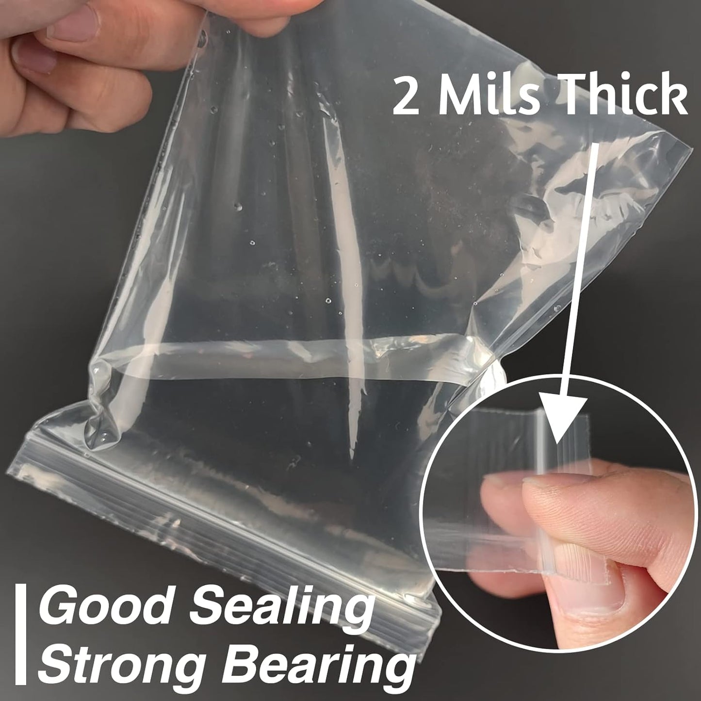 120Pcs 6" x 9" Clear Plastic Zip Bags, 2 Mil Thick Resealable Storage Baggies for Jewelry, Small Items, Packaging & Travel