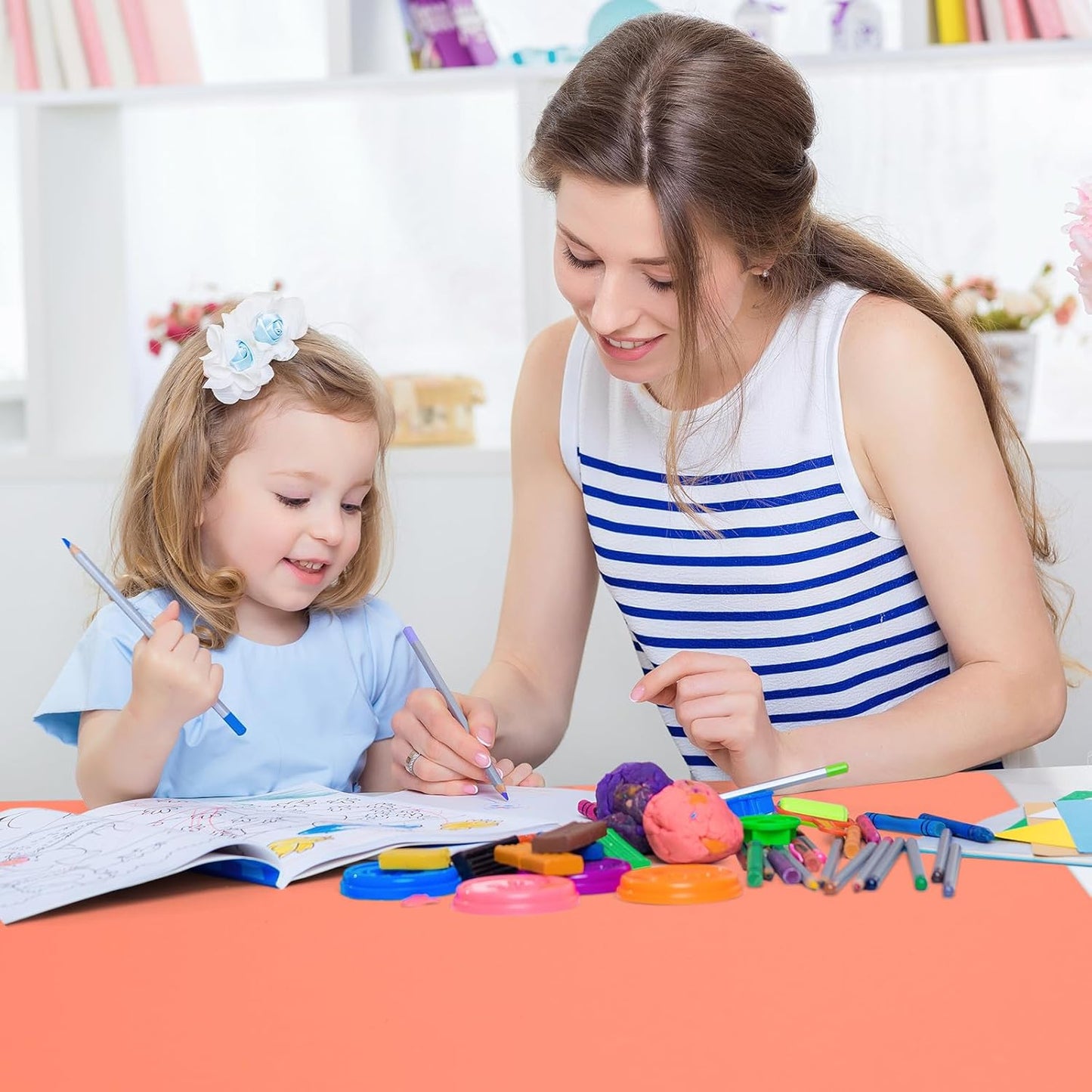 Silicone Mats for Kitchen Counter, Nonslip Silicone Mats for Crafts Countertop Protector Heat Resistant Mat (78.7” x 24” x 0.08”, Coral)