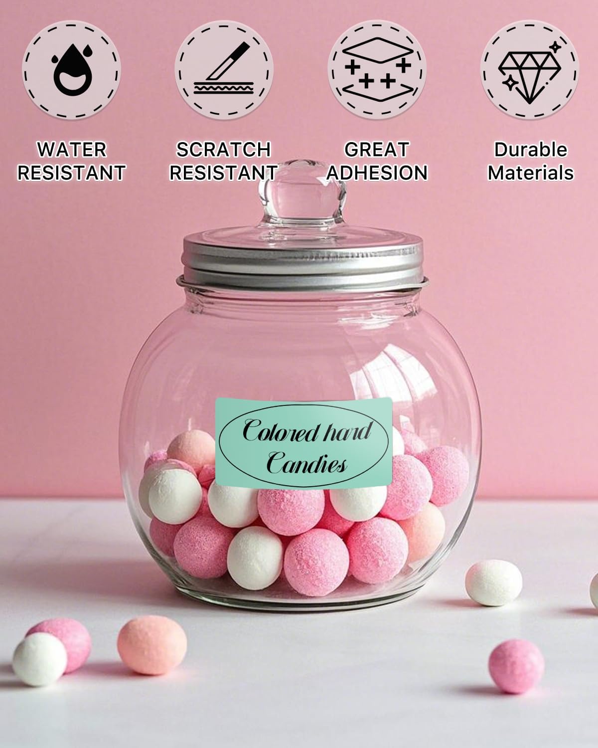 iEager 2x1 Inch Thermal Labels, Green Rectangle Thermal Printer Stickers, Durable Shipping Label Printer Sticker for Barcode, Name, Address, 1000 Labels/Roll