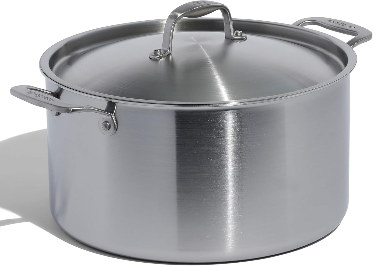 Made In Cookware - 12 Quart Stainless Steel Stock Pot With Lid - 5 Ply Stainless Clad - Professional Cookware - Crafted in Italy - Induction Compatible