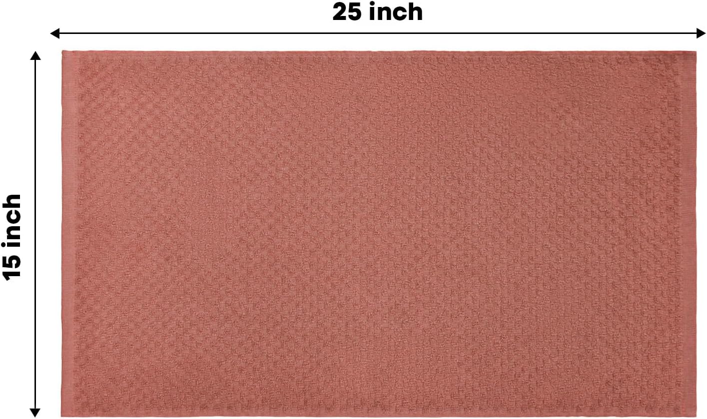 Artoid Mode Ring Spun Cotton Red Kitchen Dish Towels, 15x25 Inch Ultra Soft Absorbent Quick Drying Household Cleaning Tea Towels Bar Towels Set of 6