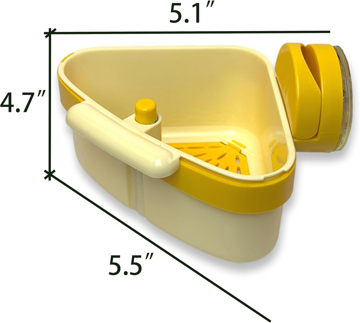 Sink Strainer Basket | Suction Cup Press Sink Drainer Basket | Automatic Dumping Sink Strainer Basket | Faucet Sponge Storage Rack | Corner Sink Trash Catcher for Food Waste (Yellow)