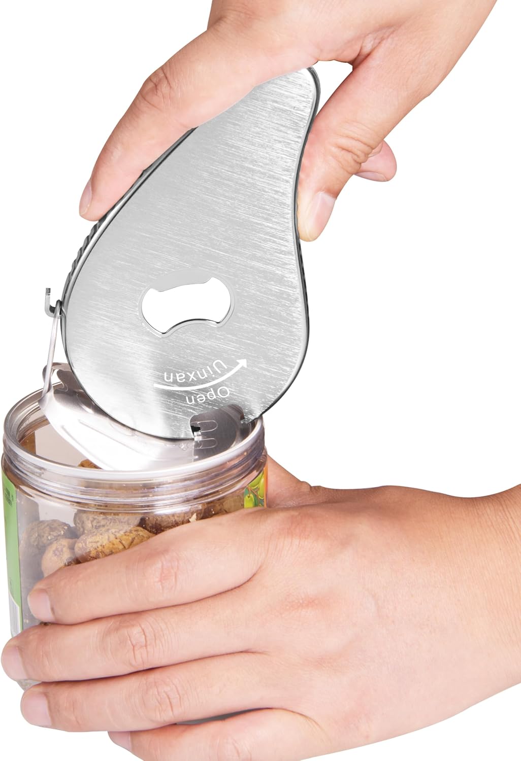 Jar Bottle Can Opener for Weak Hand & Seniors with Arthritis - Easy Twist Off Caps (0.6"-2.7") & Pull Tab Seals,Unique Kitchen Gadget,Multi,Portable Christmas Gifts for Elderly/Women/Men