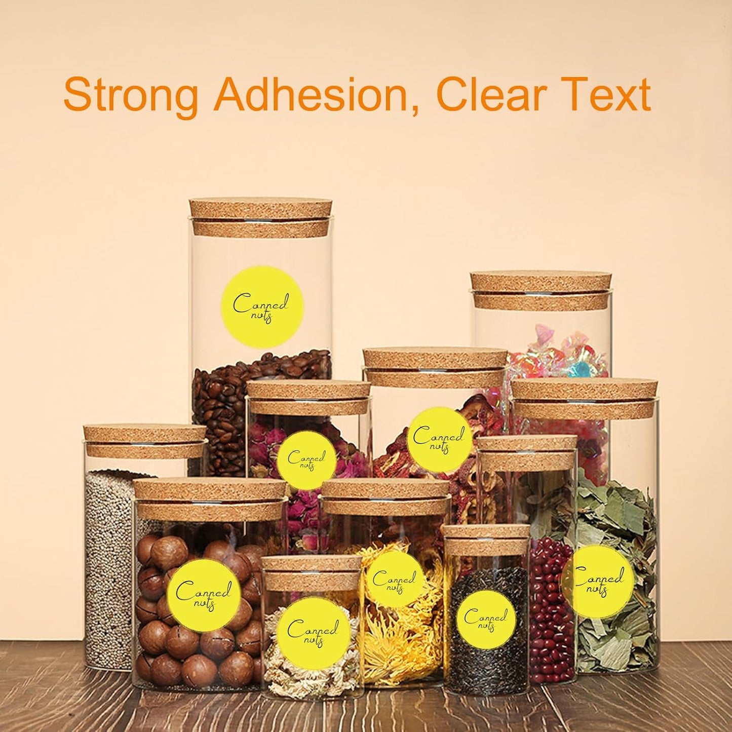 2 Inch Circle Thermal Sticker Labels, 2" Self-Adhesive Round Thermal Stickers for Business-750 Labels/1 Roll (Yellow)